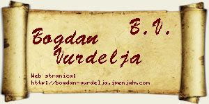 Bogdan Vurdelja vizit kartica
